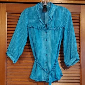 NWT Wrapper button up blouse